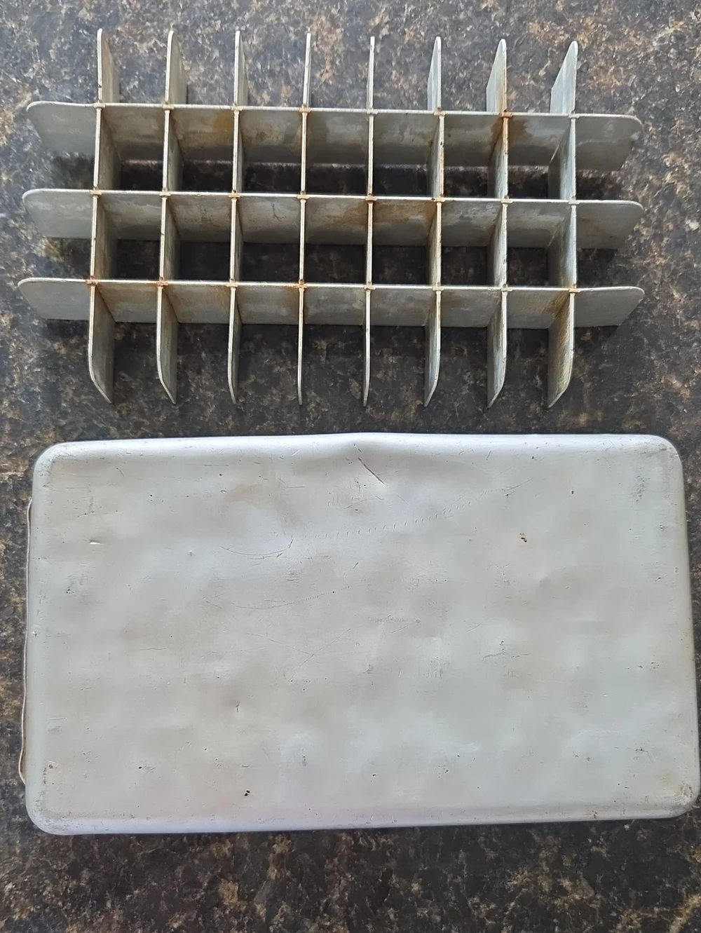 Vintage Large Aluminum Ice Cube 36 Cube Tray